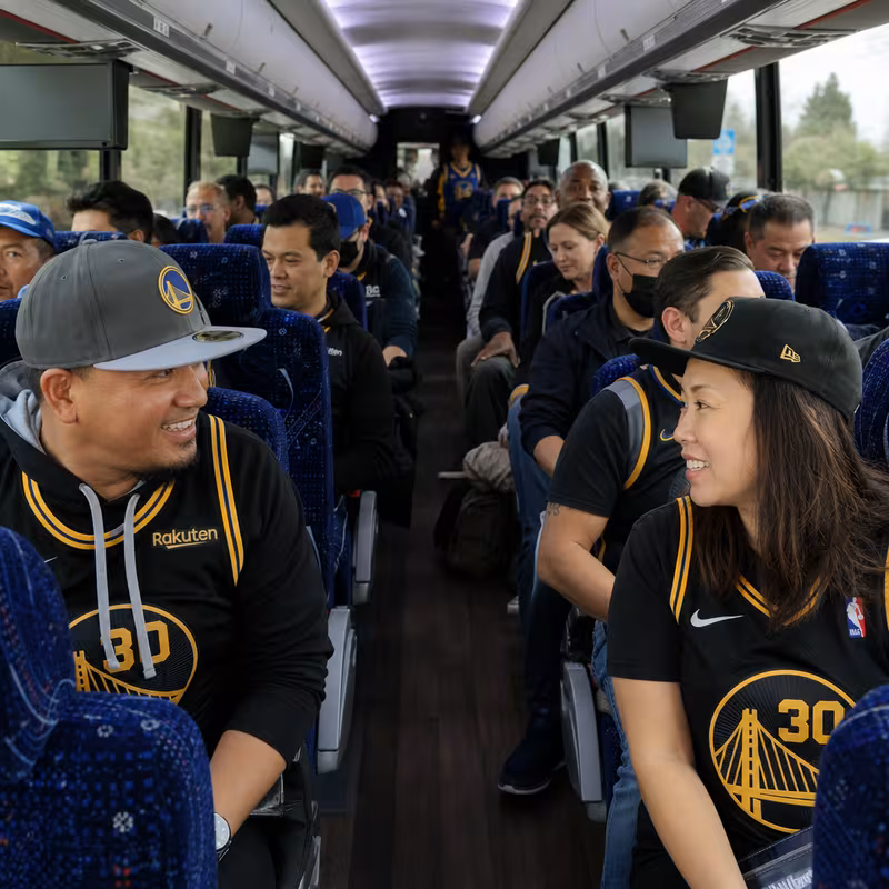 Passenger seating aboard a Fremont party bus rental