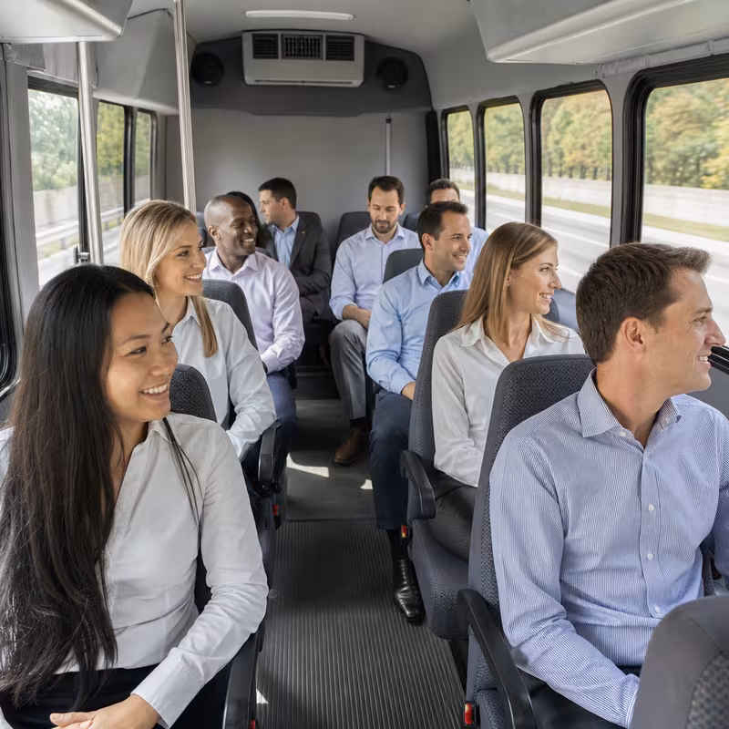 Black Mercedes Sprinter van staged for an Fremont Corporate Transportation group