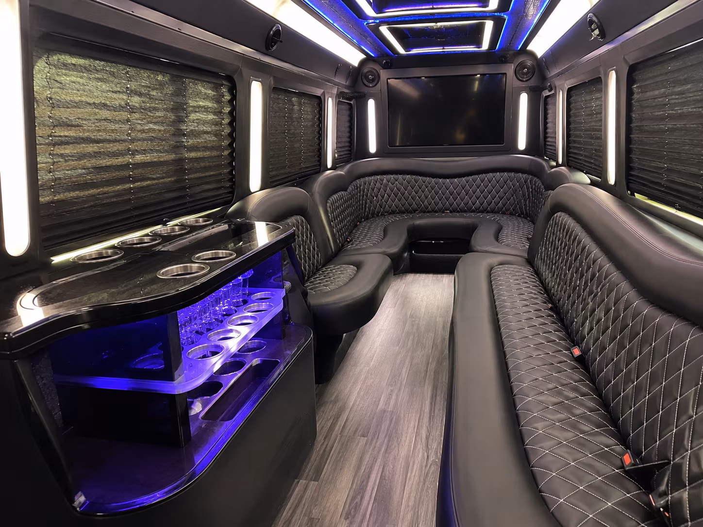 Fremont Birthday, Sweet 16, & Quinceañera Transportation party bus exterior