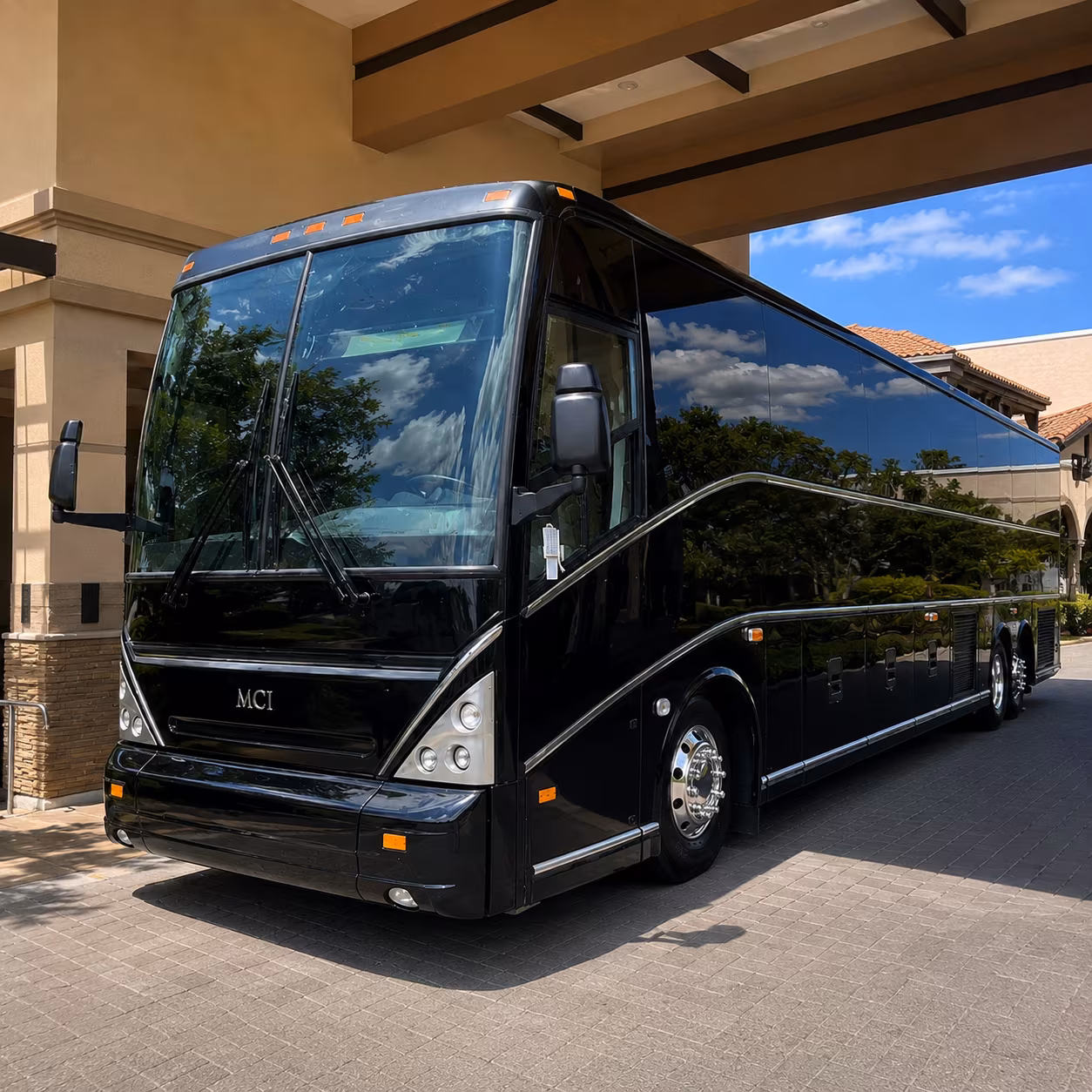 Fremont Corporate Transportation party bus exterior