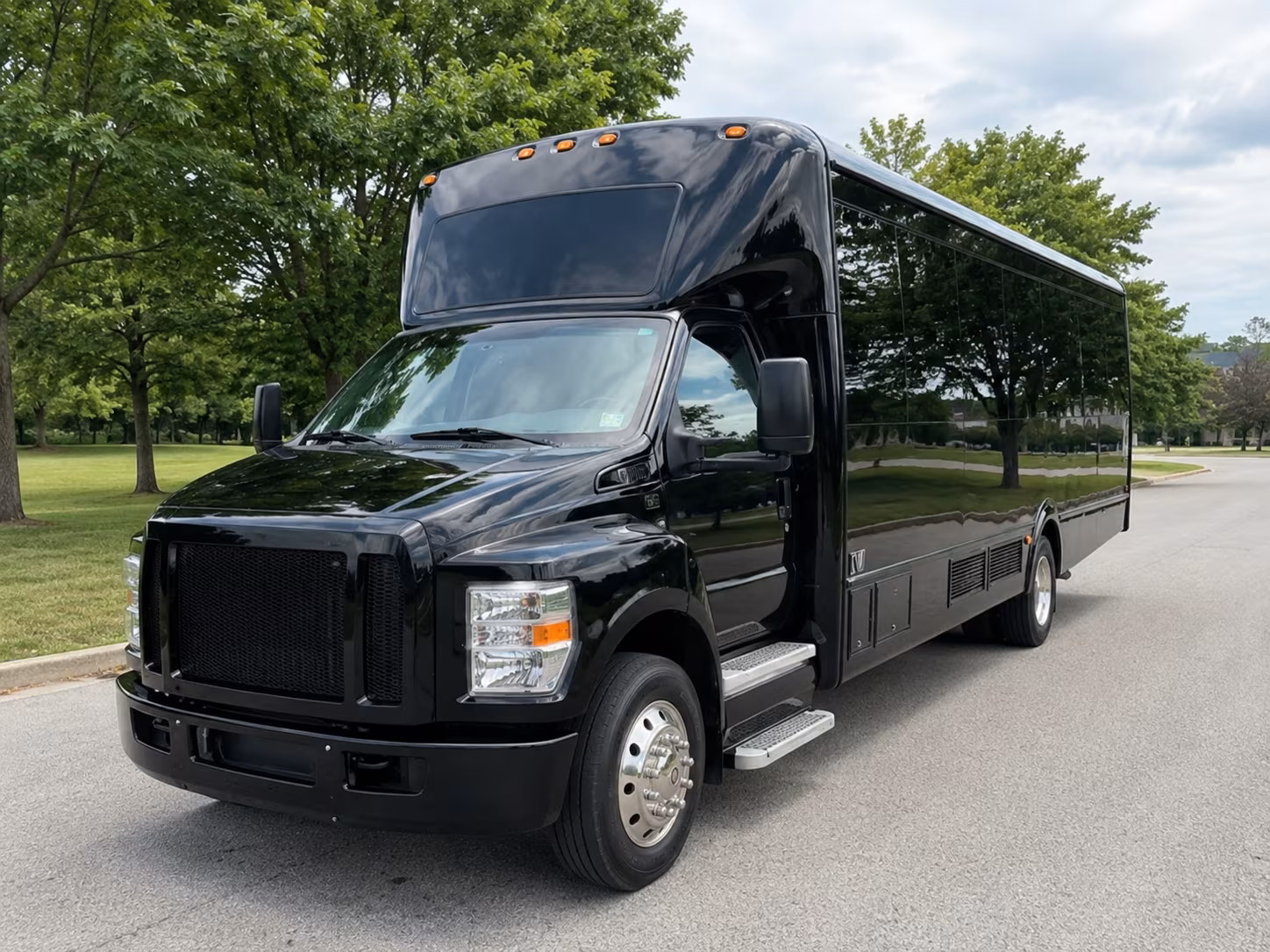 Fremont Private Event Transportation party bus exterior