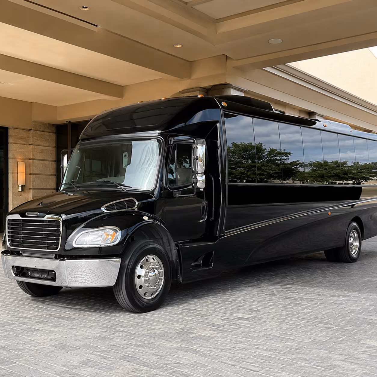 Fremont School Event Transportation party bus exterior