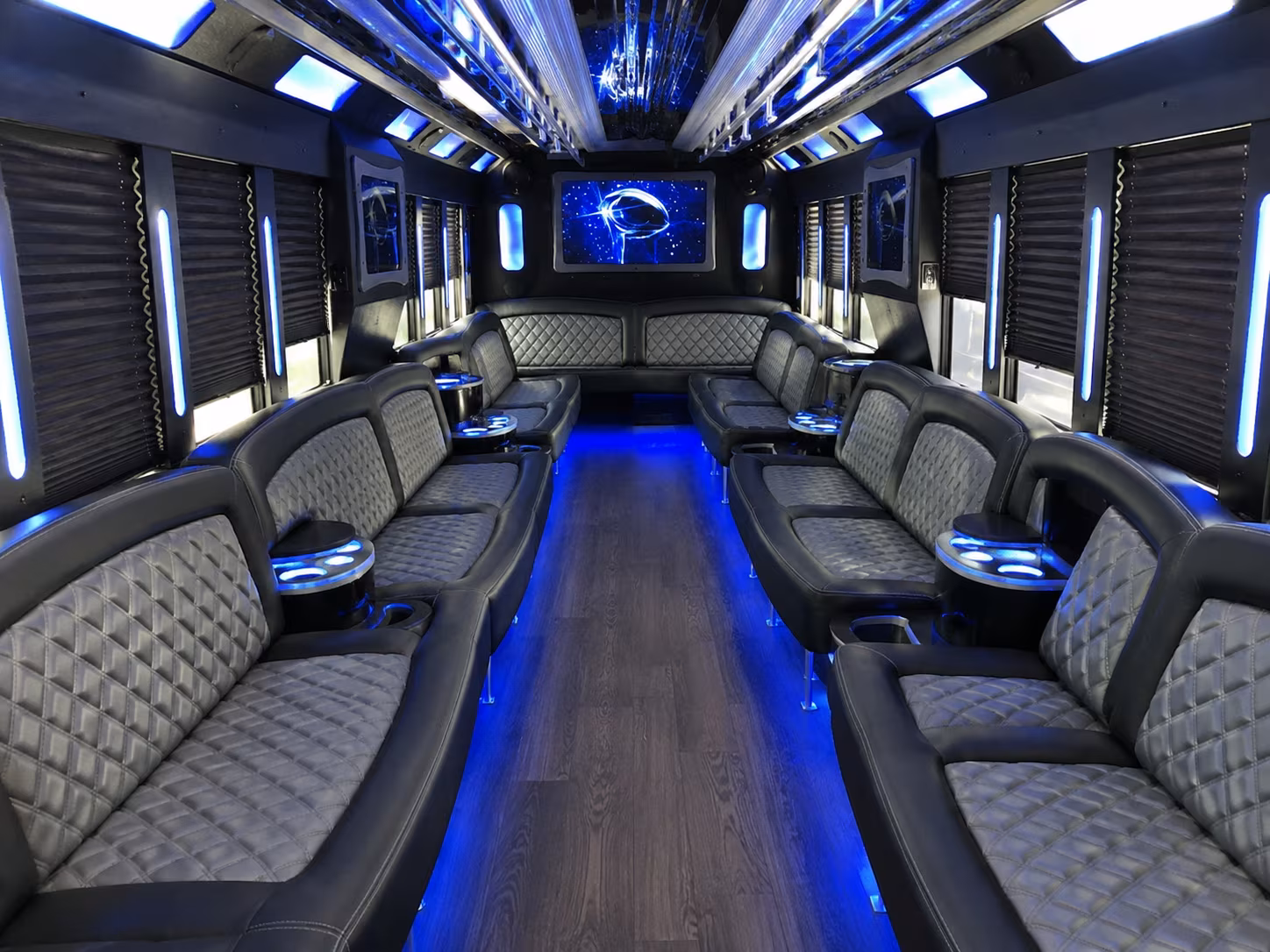 Fremont Wedding Transportation party bus exterior