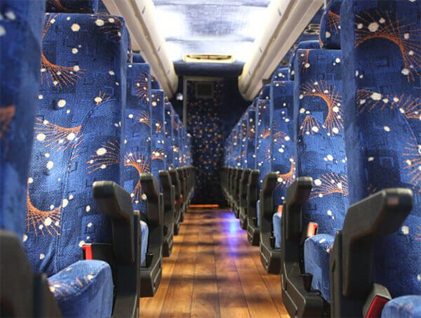 Fremont 50 passenger Charter Bus Interior