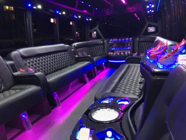 Sunnyvale 15 Passenger Party Bus Interior