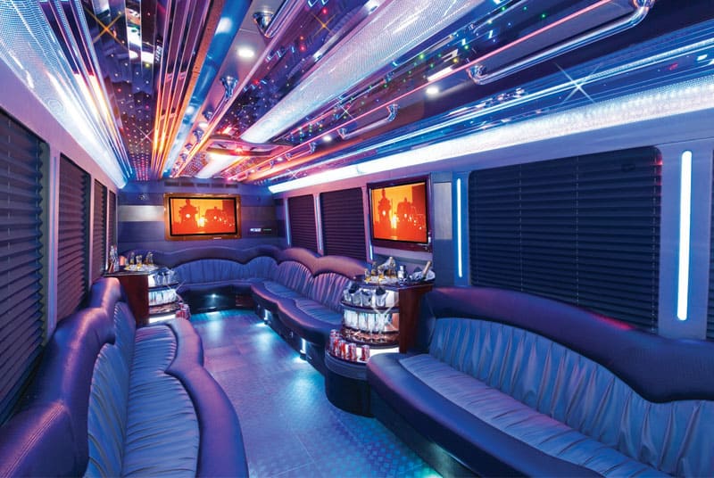 Sunnyvale 20 Passenger Party Bus Interior