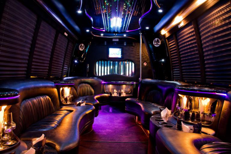 Visalia 22 Passenger Party Bus Interior