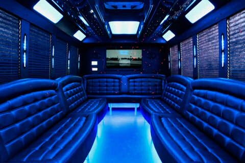 Sunnyvale 36 Passenger Party Bus Interior